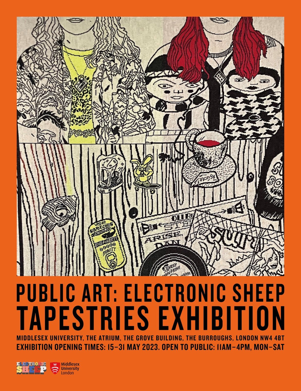 Electronic Sheep Tapestries