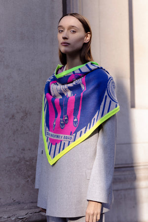 ‘5AM HACKNEY RD - COMIC SCARF’ OVERSIZED TRIANGLE