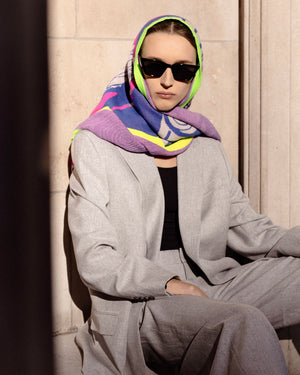 ‘5AM HACKNEY RD - COMIC SCARF’ OVERSIZED TRIANGLE