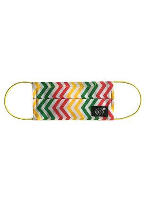 Kids 'Zigzag Rainbow' Cotton Face Mask by Electronic Sheep