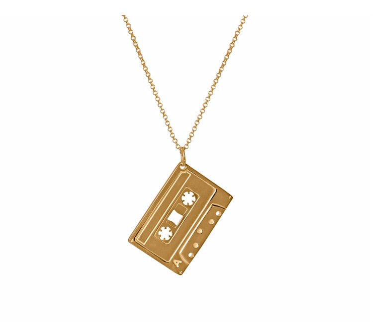 Men’s - Electronic Sheep X Edge Only 'Mixed Tape' Pendant - sterling silver fully plated in 18 carat gold