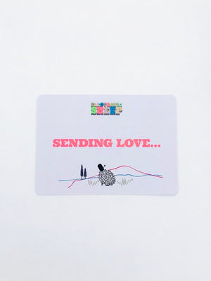 ‘SENDING LOVE' card by Electronic Sheep