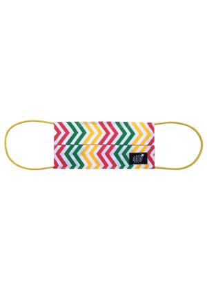 Mens 'Zigzag Rainbow' Cotton Face Mask by Electronic Sheep